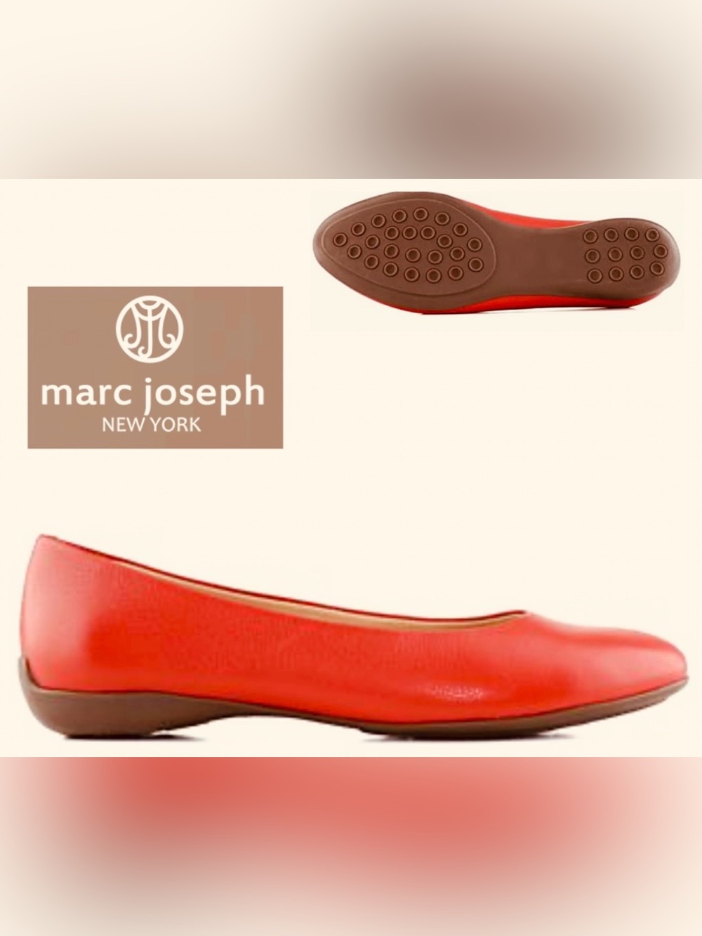 Marc Joseph New York “Bedford Street” Leather Slip-On Ballet Flat